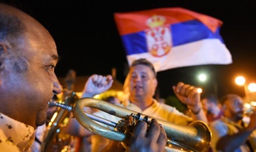 trubacki orkestar - trubaci na festivalu